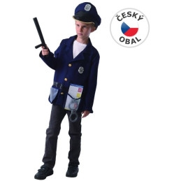 Šaty na karneval - policista, 110 - 120 cm