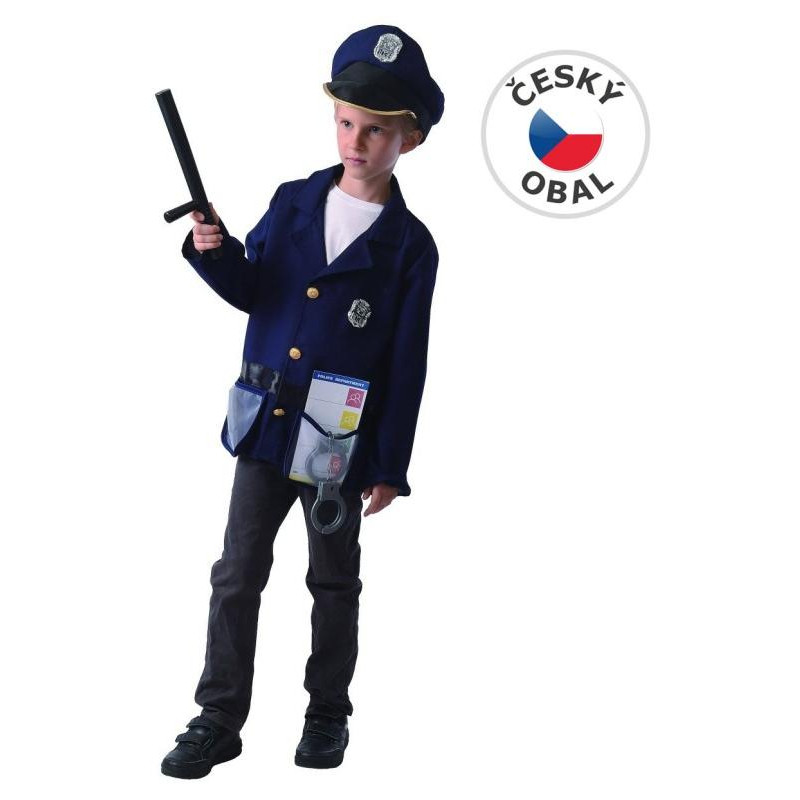 Šaty na karneval - policista, 110 - 120 cm
