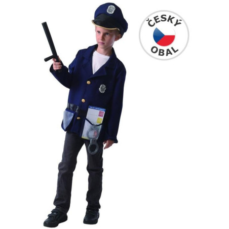 Šaty na karneval - policista, 110 - 120 cm