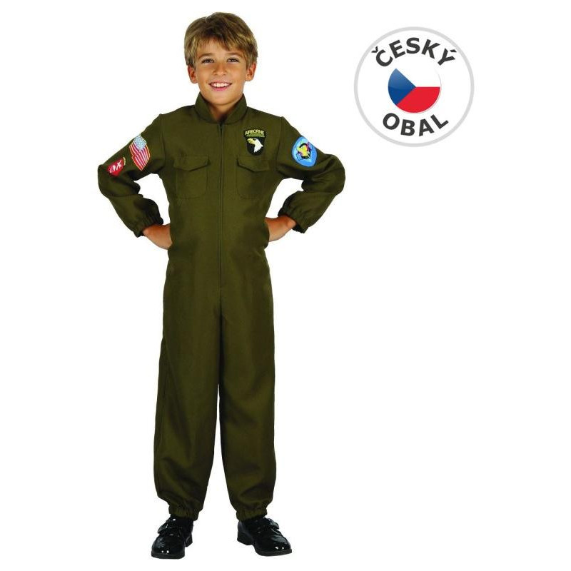 Šaty na karneval - vojenský pilot,  130 - 140 cm