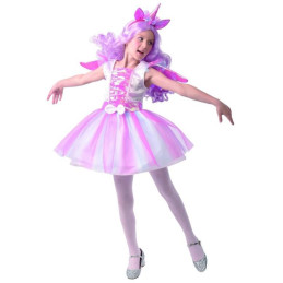 Šaty na karneval - jednorožec, 110 - 120 cm