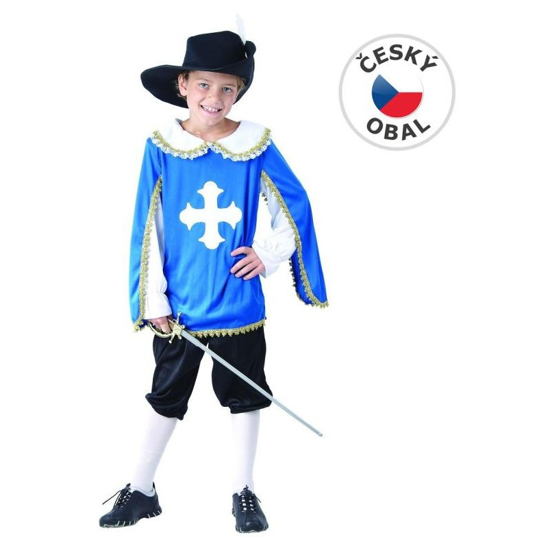 Šaty na karneval - mušketýr, 120 - 130 cm