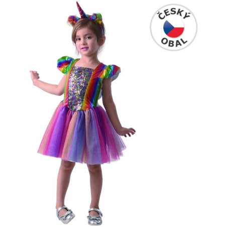 Šaty na karneval -  jednorožec, 80 - 92 cm