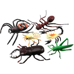 Zvířátka hmyz, 6 ks, 10 cm