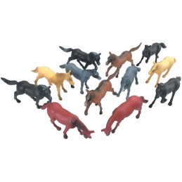 Zvířátka v tubě - koně, 6 - 8 cm, mobilní aplikace pro zobrazení zvířátek, 12 ks