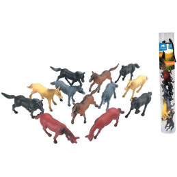 Zvířátka v tubě - koně, 6 - 8 cm, mobilní aplikace pro zobrazení zvířátek, 12 ks