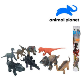 Zvířátka v tubě - dinosauři, 6 - 11 cm, mobilní aplikace pro zobrazení zvířátek, 8 ks