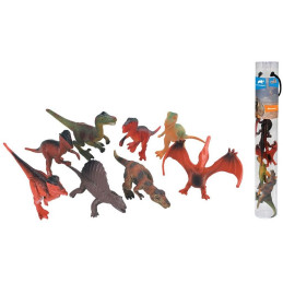 Zvířátka v tubě  -dinosauři, 7 - 11 cm, mobilní aplikace pro zobrazení zvířátek, 8 ks