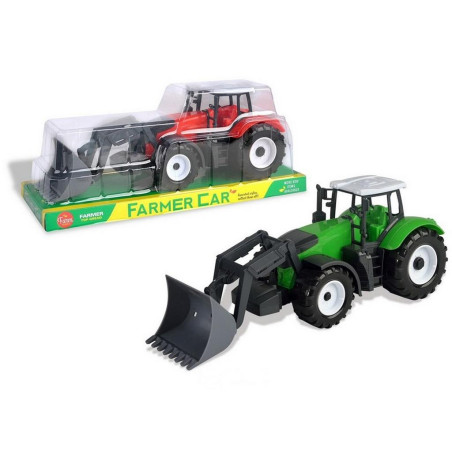 Traktor s nástrojem, na setrvačník, 10x29x9cm