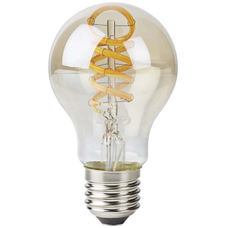 NEDIS Wi-Fi chytrá LED žárovka s vláknem/ E27/ A60/ 4,9W/ 230V/ 360lm/ teplá až studená bílá/ stmívatelná/ zlatá