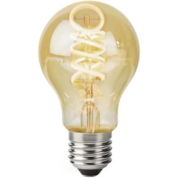 NEDIS Wi-Fi chytrá LED žárovka s vláknem/ E27/ A60/ 4,9W/ 230V/ 360lm/ teplá až studená bílá/ stmívatelná/ zlatá