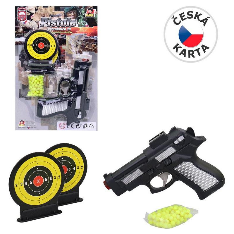 Pistole na kuličky se dvěma terči, 15 cm