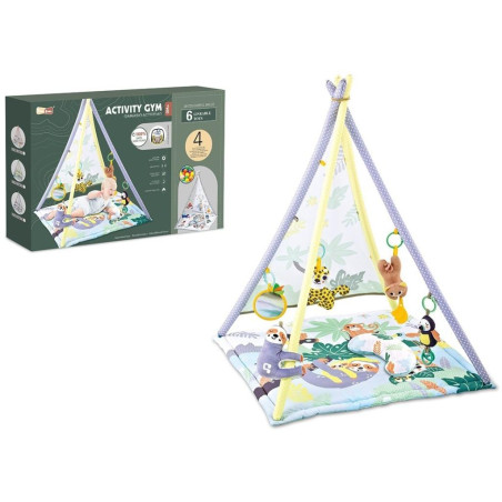 Podložka - stan, s hudbou, míčky a doplňky,  85 x 85 x 112 cm