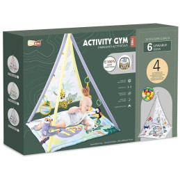 Podložka - stan, s hudbou, míčky a doplňky,  85 x 85 x 112 cm