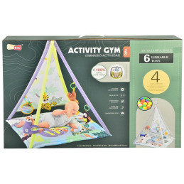 Podložka - stan, s hudbou, míčky a doplňky,  85 x 85 x 112 cm