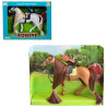 Horse with accessories, 16 cm