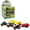 Farm tractor with trailer, 12 pcs in a box, 10.5 x 3.3 x 3.8 cm