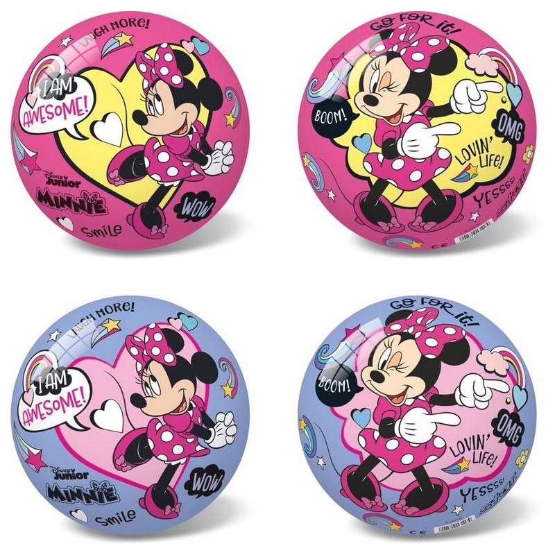 Míč Disney Minnie růžový, fialový 14 cm