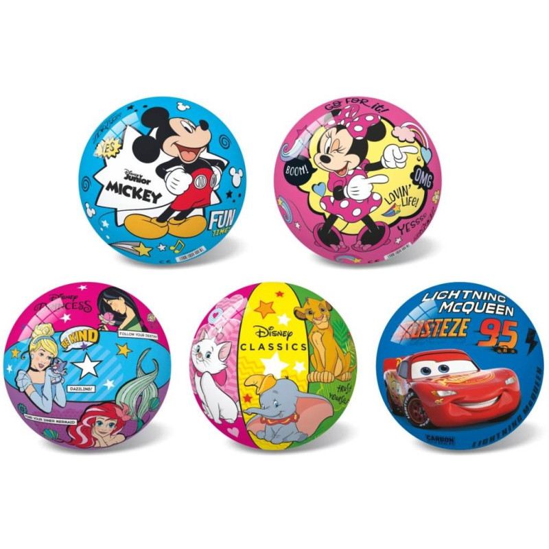 Míč Disney, 5 vzorů, 11 cm, display box