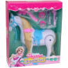 Horse with accessories, battery operated, with music, 18 x 9 x 5 cm