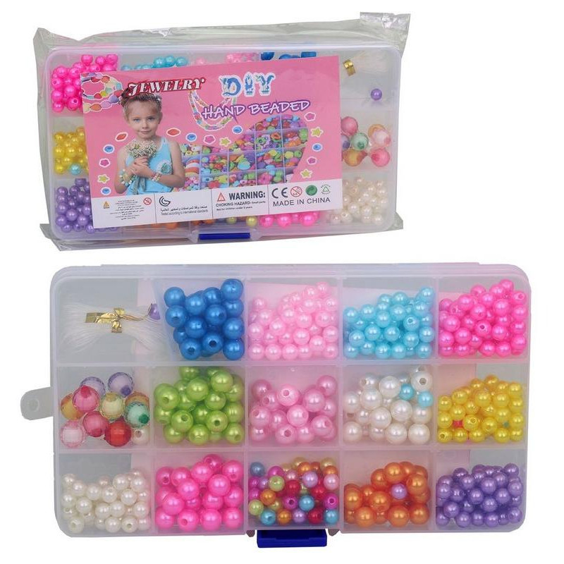 Souprava korálků k navlékání, 17 x 10 x 2 cm