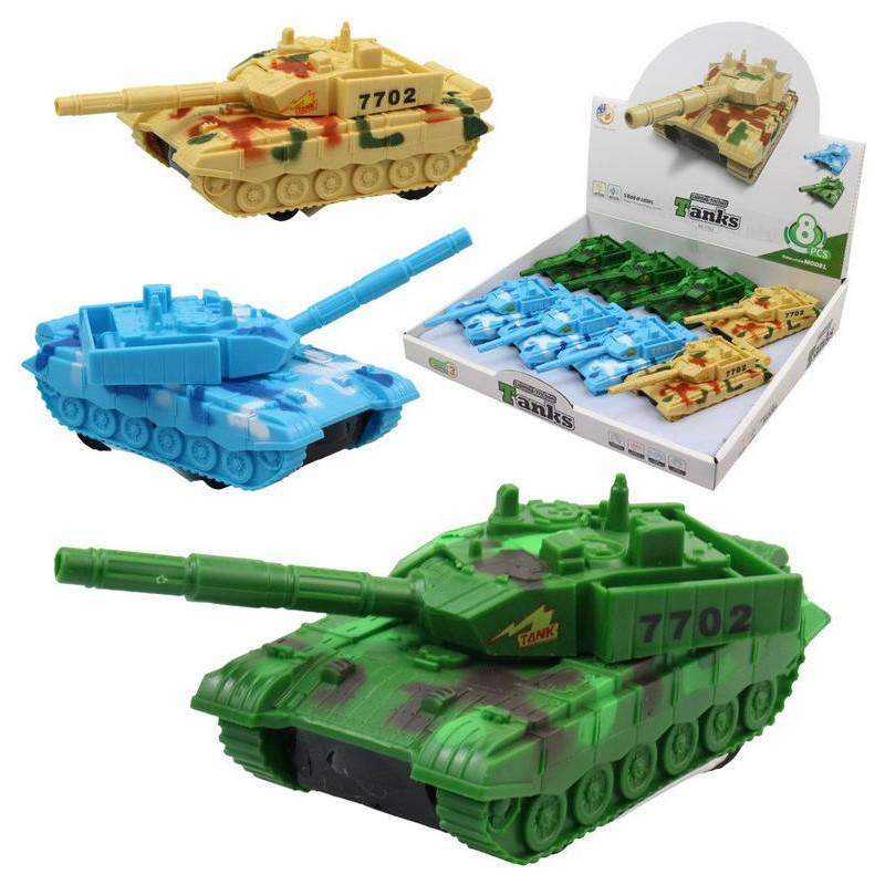 Tank na setrvačník, se světlem a zvukem, na baterie 16 x 6 x 6,5 cm