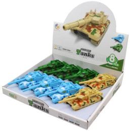 Tank na setrvačník, se světlem a zvukem, na baterie 16 x 6 x 6,5 cm