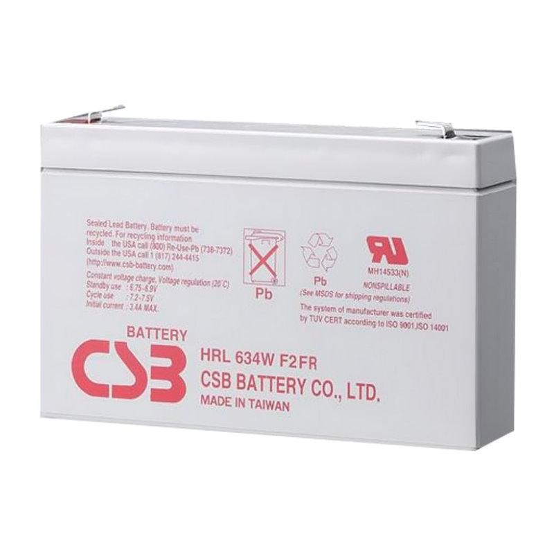 CSB Pb záložní akumulátor VRLA AGM 6V/9Ah (HRL634W F2)