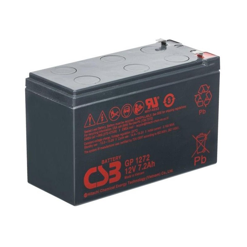 CSB Pb záložní akumulátor VRLA AGM 12V/7,2Ah (GP1272 F2)