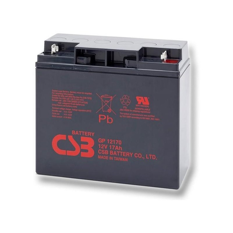 CSB Pb záložní akumulátor VRLA AGM 12V/17Ah (GP12170)