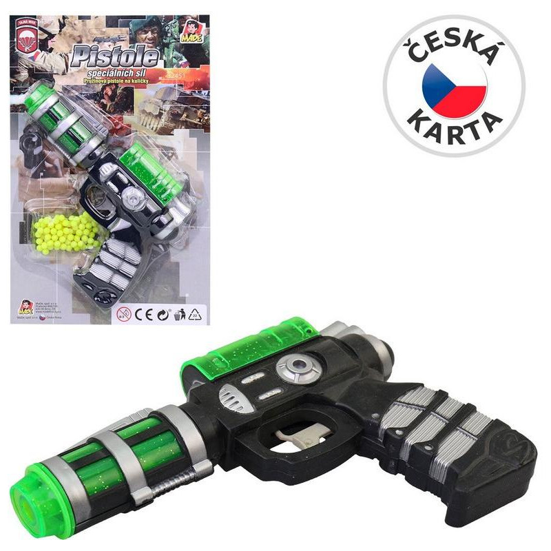 Pistole na kuličky, 18 cm, s náhradními kuličkami, 100 ks