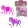 Unicorn horse with removable bridle, necklace, saddle pad, saddle and brush, 17 x 16 x 4 cm