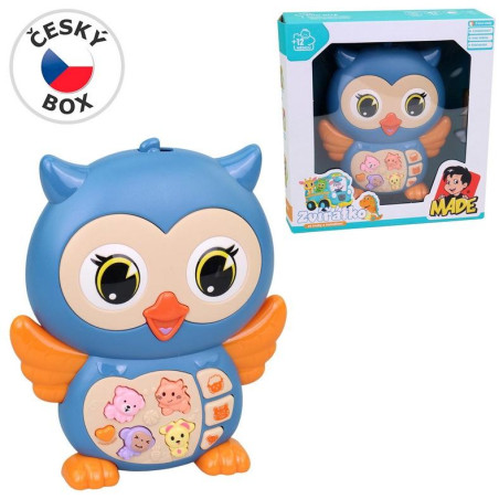 Piánko sova, se světlem, hudbou a zvukem, na baterie, 12 x 4,5 x 14 cm