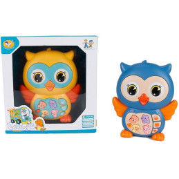 Piánko sova, se světlem, hudbou a zvukem, na baterie, 12 x 4,5 x 14 cm