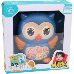 Piánko sova, se světlem, hudbou a zvukem, na baterie, 12 x 4,5 x 14 cm