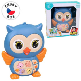 Piánko sova, se světlem, hudbou a zvukem, na baterie, 12 x 4,5 x 14 cm