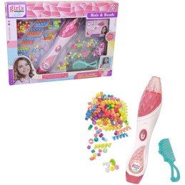 Souprava k zaplétání korálků do vlasů, 38,6 x 28,5 x 5,2 cm