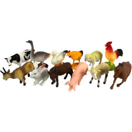 Zvířátka domácí 12 ks  v display  boxu, 12,5 cm