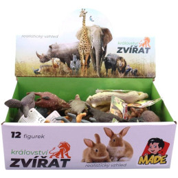 Zvířátka lesní 12 ks v display boxu, 12,5 cm