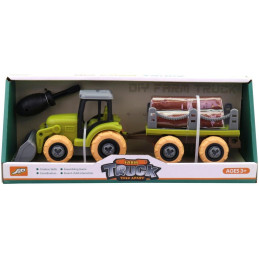 Traktor s vlečkou na šroubování, 28 x 7,5 x 8,5 cm