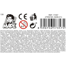 Pistole na kapsle, 13 x 15 x 2 cm