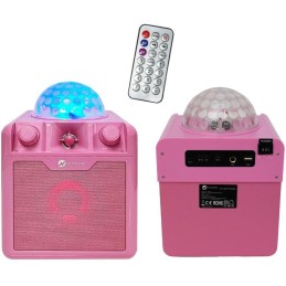 N-GEAR Block Disco Block 410/ 50W/ BT/ Disco LED/ 1x MIC/ Růžová