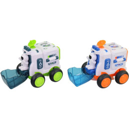 Vesmírné auto, otvírací dveře, 12 ks v display boxu, na setrvačník, 9,5 x 7,5x 9 cm