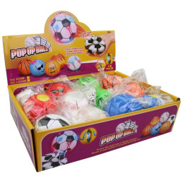 Míček blikající, 12 ks v display boxu, 8,5 cm