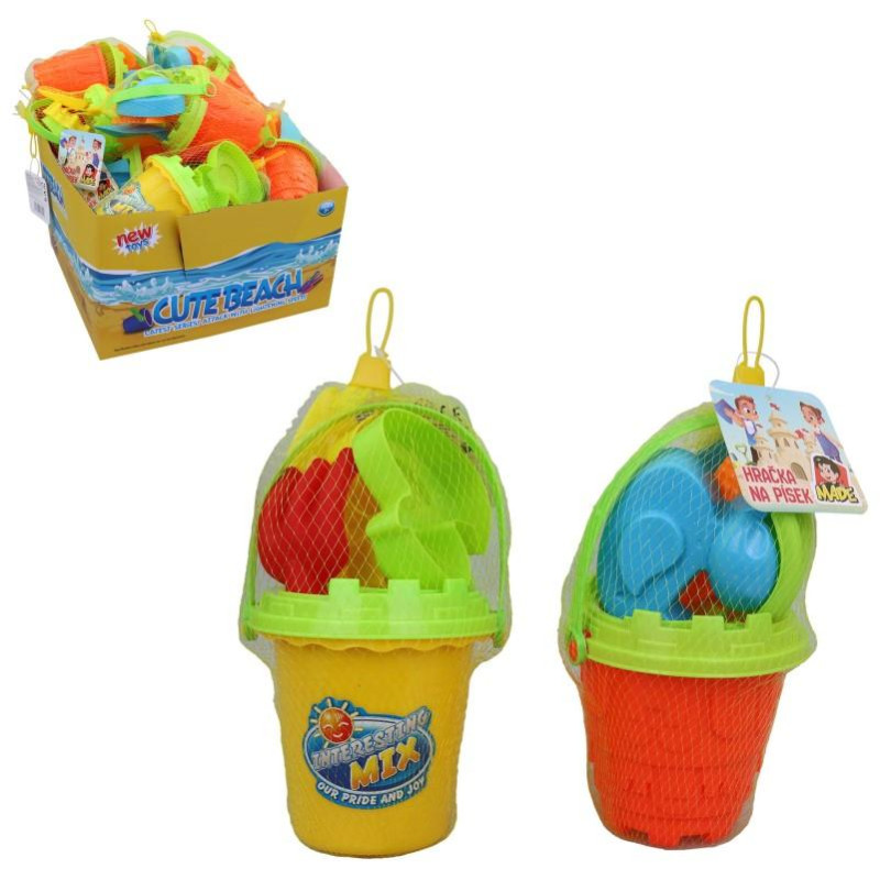 Souprava na písek, 6 ks, 13 x 11 x 20 cm, 16 ks display boxu