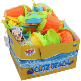 Souprava na písek, 6 ks, 13 x 11 x 20 cm, 16 ks display boxu