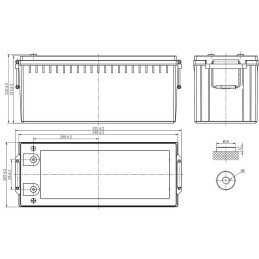 Victron Pb akumulátor AGM akumulátor Super Cycle 12V/230Ah