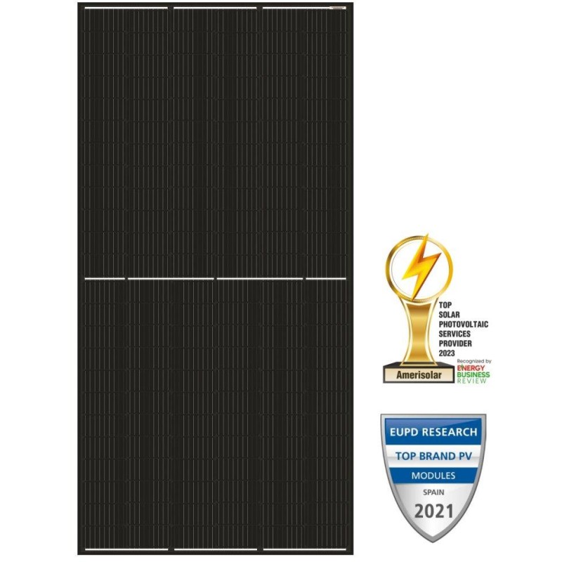 Solarmi solární panel Amerisolar Mono 550 Wp černý 144 článků, AS-7M144-HC, (MPPT 42V)