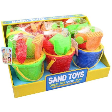 Souprava na písek 15,5 x 15 cm, 6 ks v display boxu