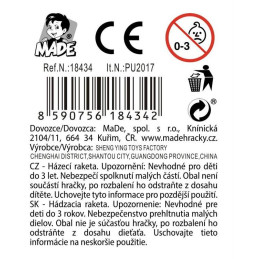 Házecí raketa, 25 x 8,5 cm, 12 ks v display boxu